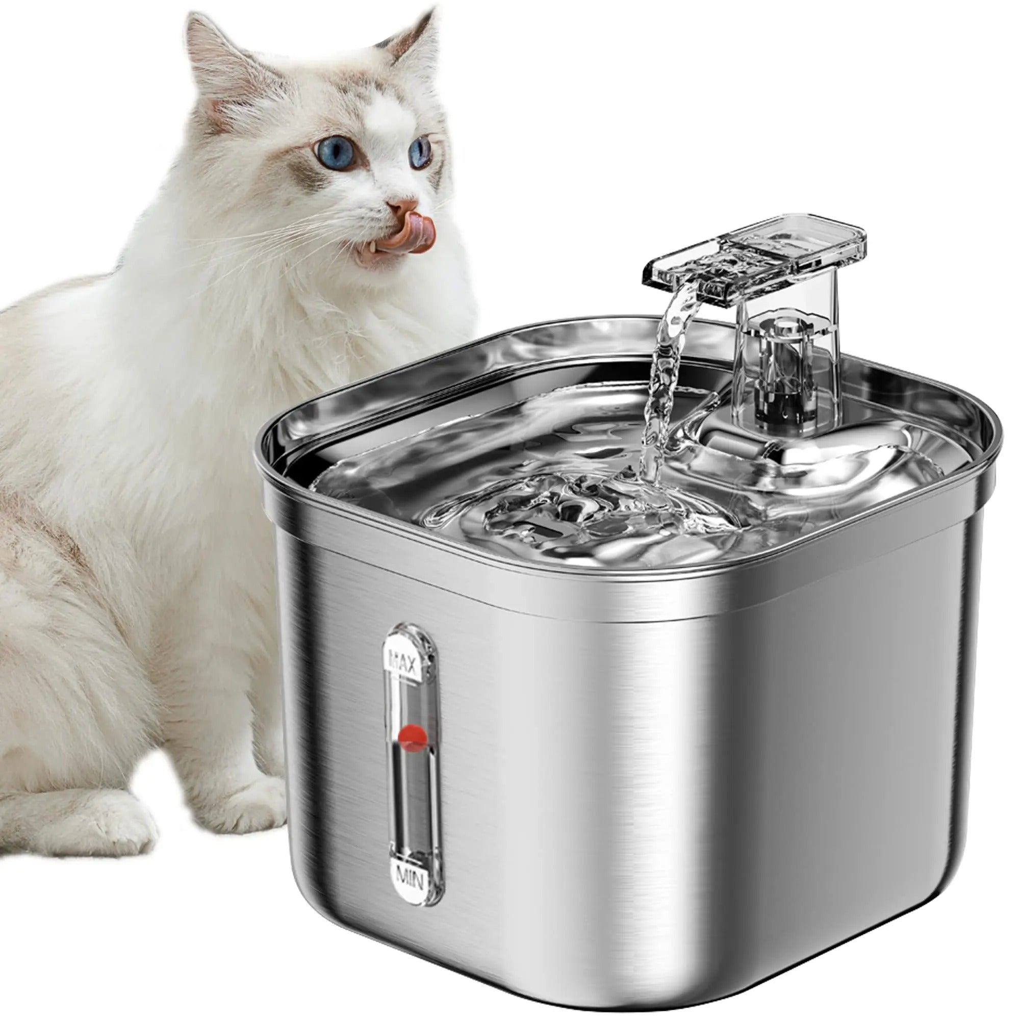 Automatischer Katzen-Trinkbrunnen aus Edelstahl