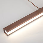 Lampada a sospensione lineare in metallo Nexis con LED in nero e marrone