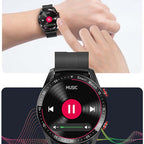Férfi vízálló Bluetooth okosóra pulzusmérővel