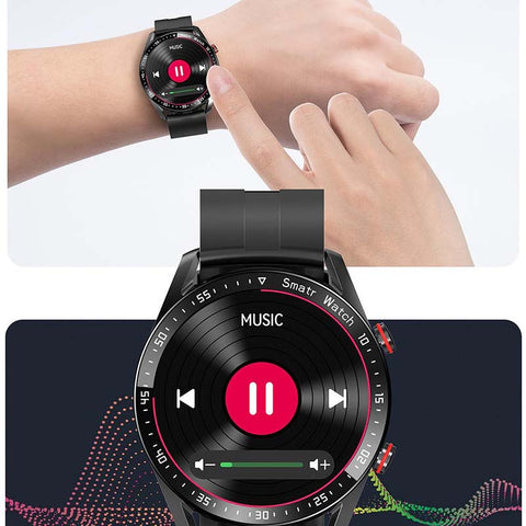 Férfi vízálló Bluetooth okosóra pulzusmérővel