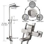 Nyra デュアルミキサーレインシャワーシステム ハンドヘルドスプレー付き 簡単取り付け