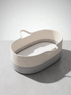 Two-Tone Cotton Rope Changing Basket With Integrated Handles