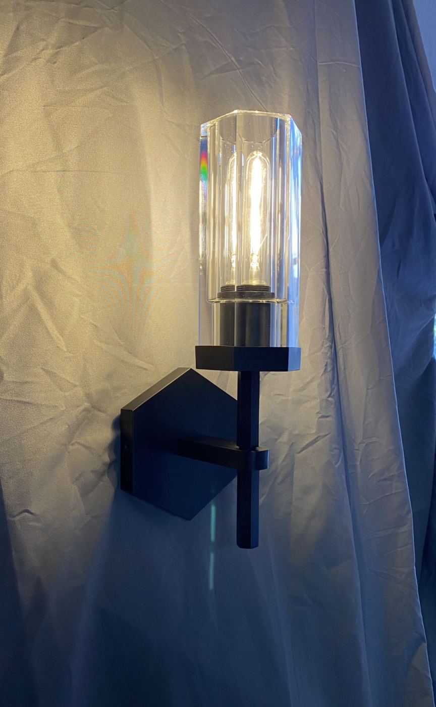 AstraLux Kristalli LED-seinävalaisin Kirkkailla Lasikupuilla