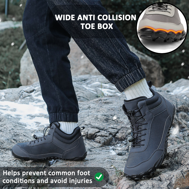 FrostStep Unisex Casual Høye Snøstøvler — Varme, Pustende, Skli-sikre, Vanntette Barfot Sko for Høst og Vinter | Petprovac