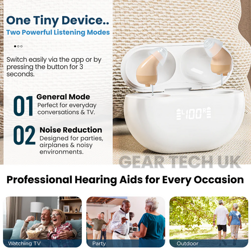 OTC-Hörgeräte mit Bluetooth-App-Steuerung für Großbritannien