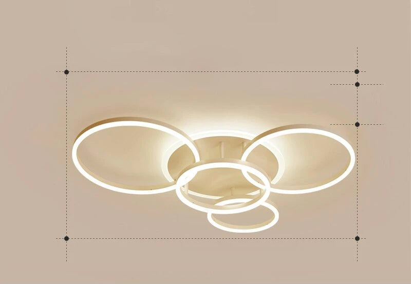 LunaRing Lampada da Soffitto LED con Morbida Luce Ambientale Tranquilla