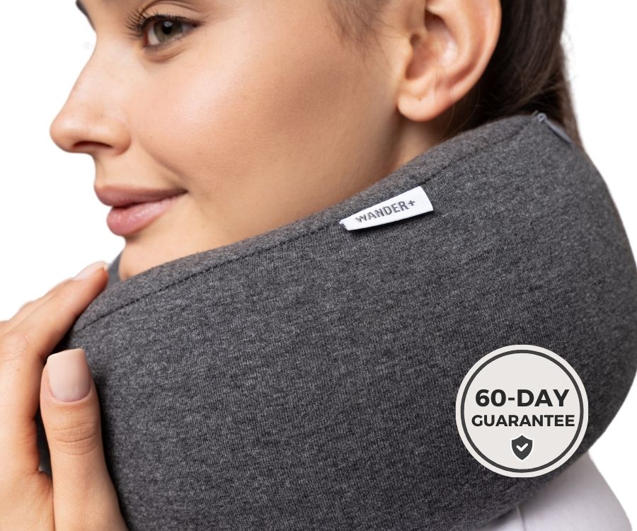 Memory Foam Travel Neck Pillow for Long Flights, Road Trips and Everyday Commutes