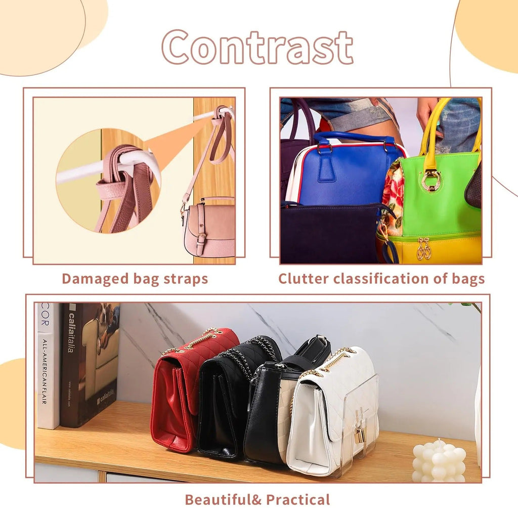 Clear Acrylic Purse Shelves And Organizer For Handbags
