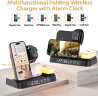 NovaCharge 5-i-1 Dock Trådløs Opladning Ur Lampe Hub