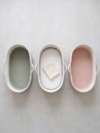 Two-Tone Cotton Rope Changing Basket With Integrated Handles