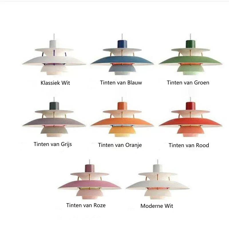 Veralume Modern Colorful Shade LED Pendant Light Fixture