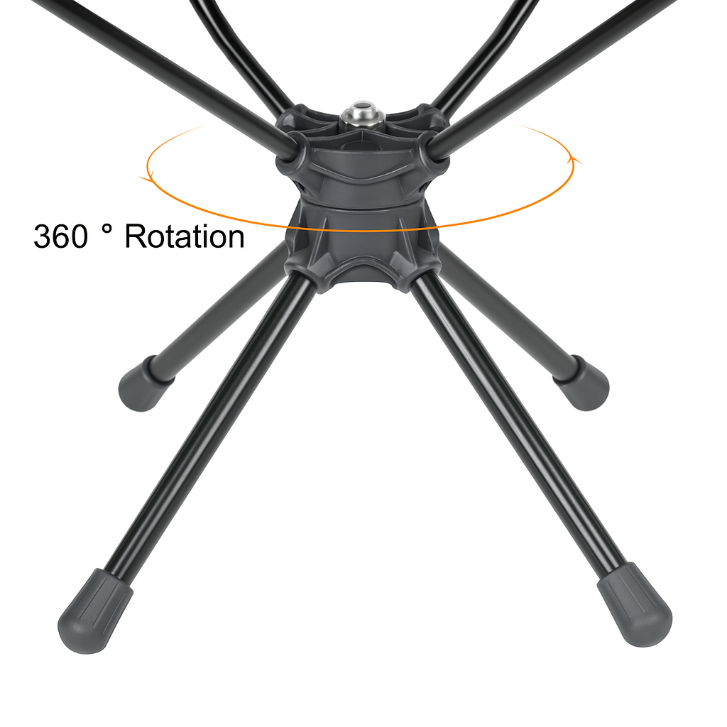 SwiftGlide 360° Drejelig Campingstol til Udendørs Komfort