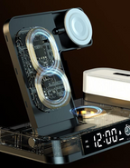 NovaCharge 5-i-1 Dock Trådløs Opladning Ur Lampe Hub