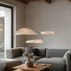 Lampadario a foglia LED in seta premium Lyra con bagliore nordico
