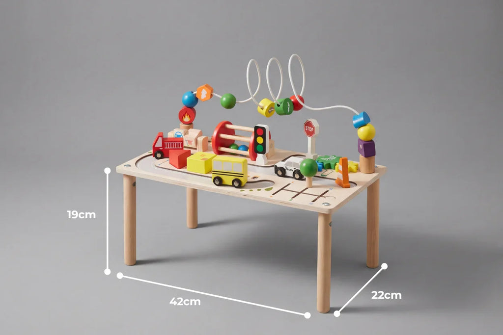 Reversible Wooden Road Circuit Activity Table For Kids | petprovac