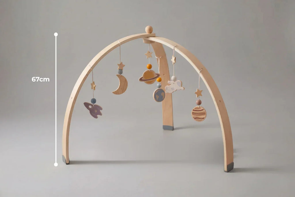 Premium Space Theme Wooden Baby Play Gym
