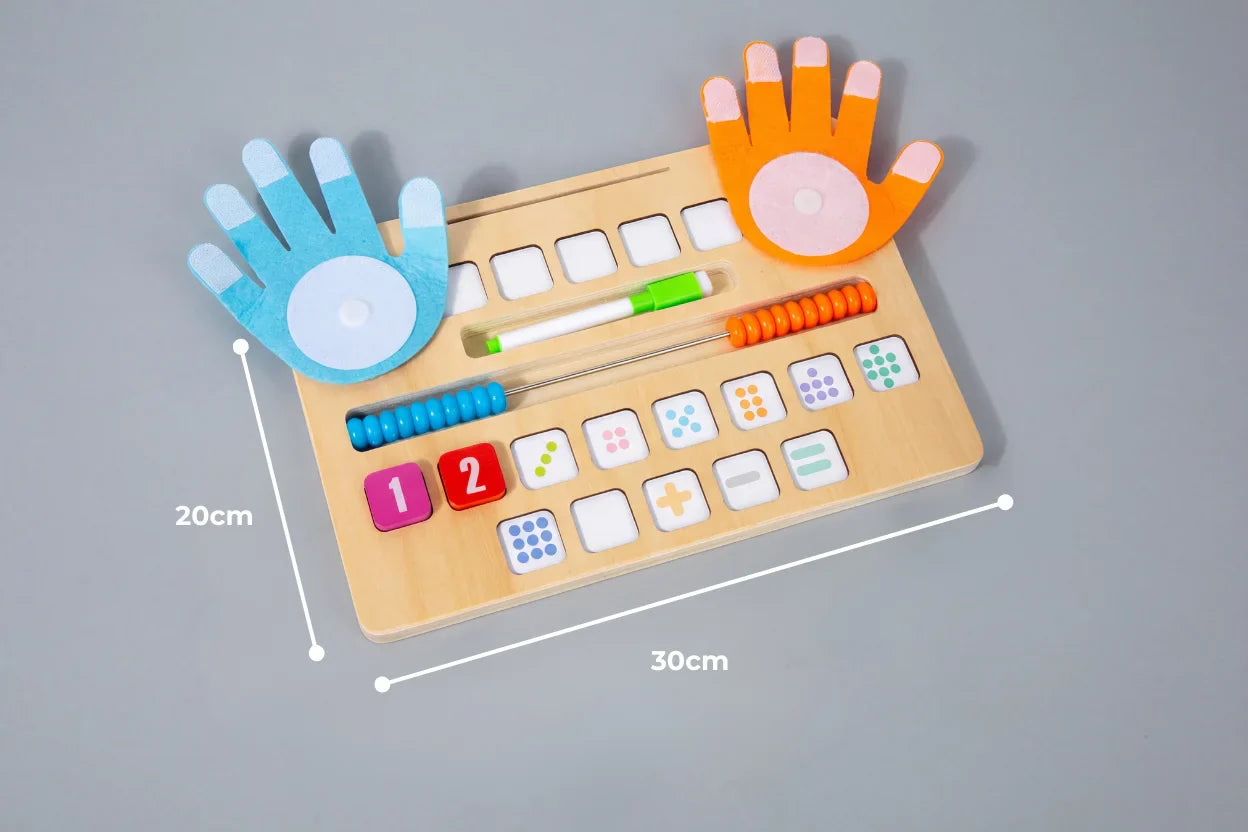 Dřevěná matematická tabule pro děti, interaktivní hračka pro počítání a učení čísel | petprovac