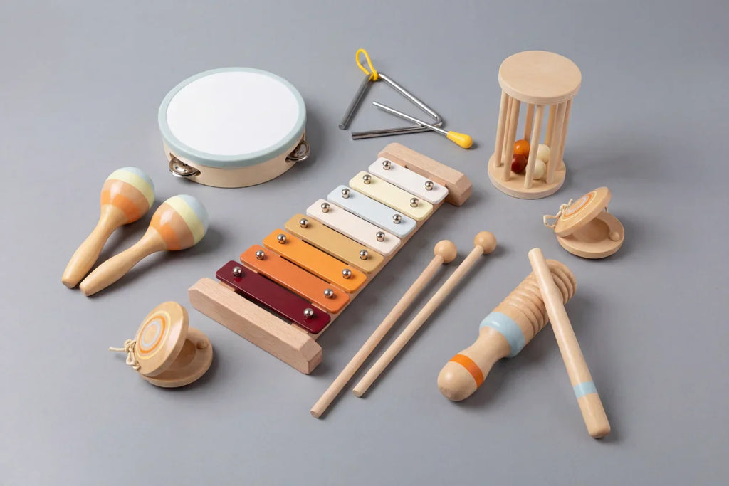 7-in-1 Premium Wooden Baby Musical Instrument Set