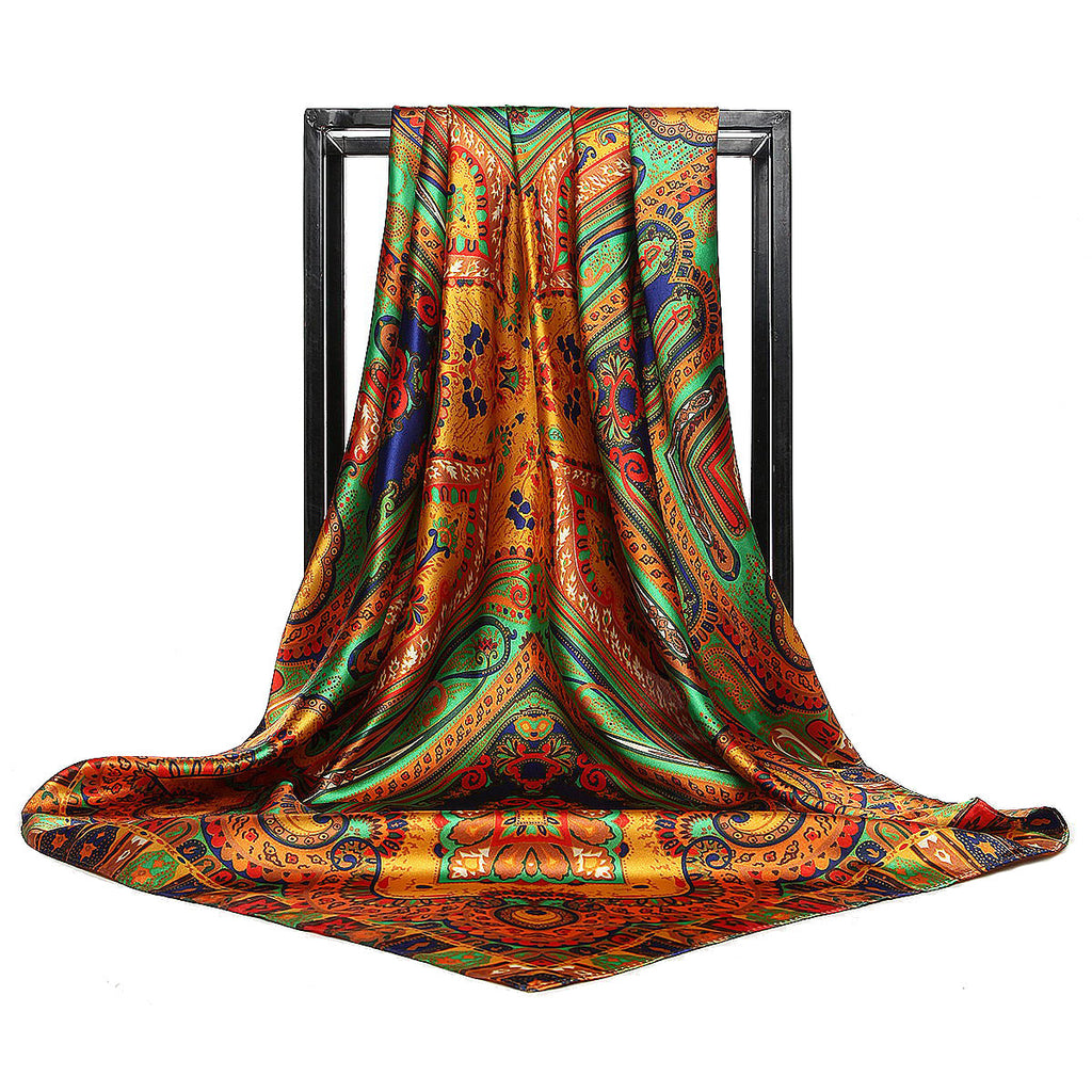 Large square scarf Simulation silk scarf All-match scarf Scarf