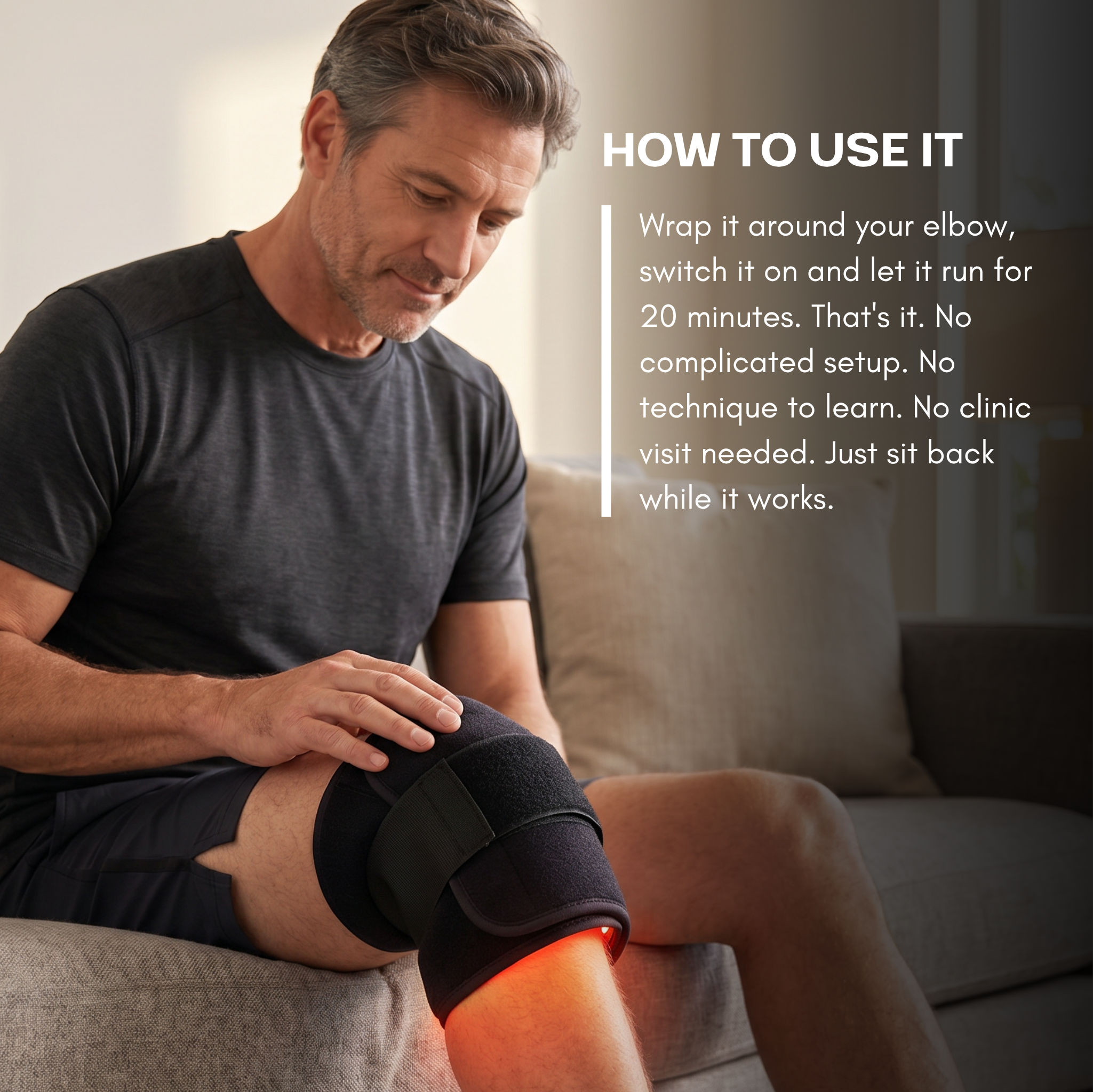 KneeRevive Pro Almofada de Terapia de Luz Vermelha – Envoltório de Suporte para Joelhos 660nm e 850nm