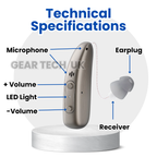 クラリボ 充電式 耳かけ型 補聴器 雑音抑制機能付き