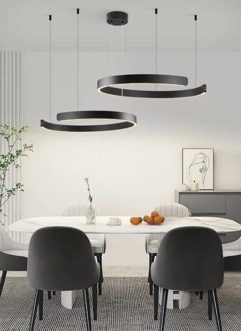 נברשת LED עגולה AerisGlow לחדר מגורים מודרני