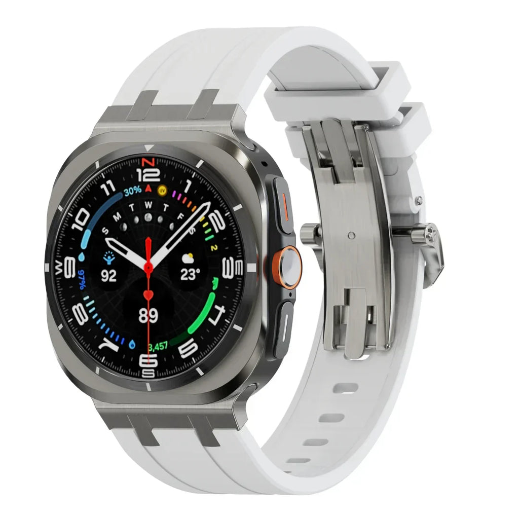 Virelli | Luxusní silikonový řemínek s motýlkovou sponou pro Samsung Galaxy Watch Ultra | Petprovac