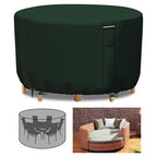 Funda redonda impermeable y resistente a los rayos UV Vellor para muebles de exterior