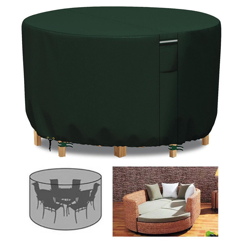 Funda redonda impermeable y resistente a los rayos UV Vellor para muebles de exterior