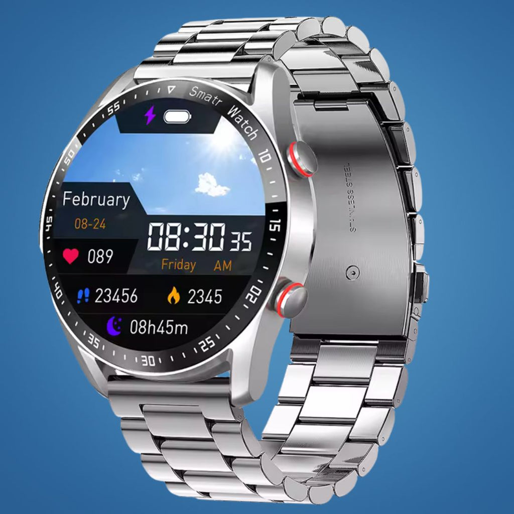 FitTrack | Non-Invasive Fitness Smart Watch - Tracks Physical Activity - Heart Rate - Sleep - Workout - GPS Notifications - Water Resistant