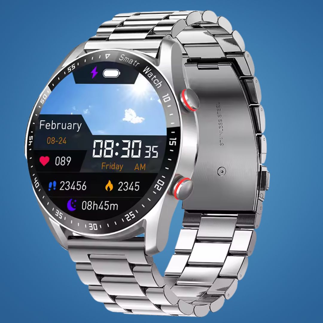 FitTrack | Non-Invasive Fitness Smart Watch - Tracks Physical Activity - Heart Rate - Sleep - Workout - GPS Notifications - Water Resistant