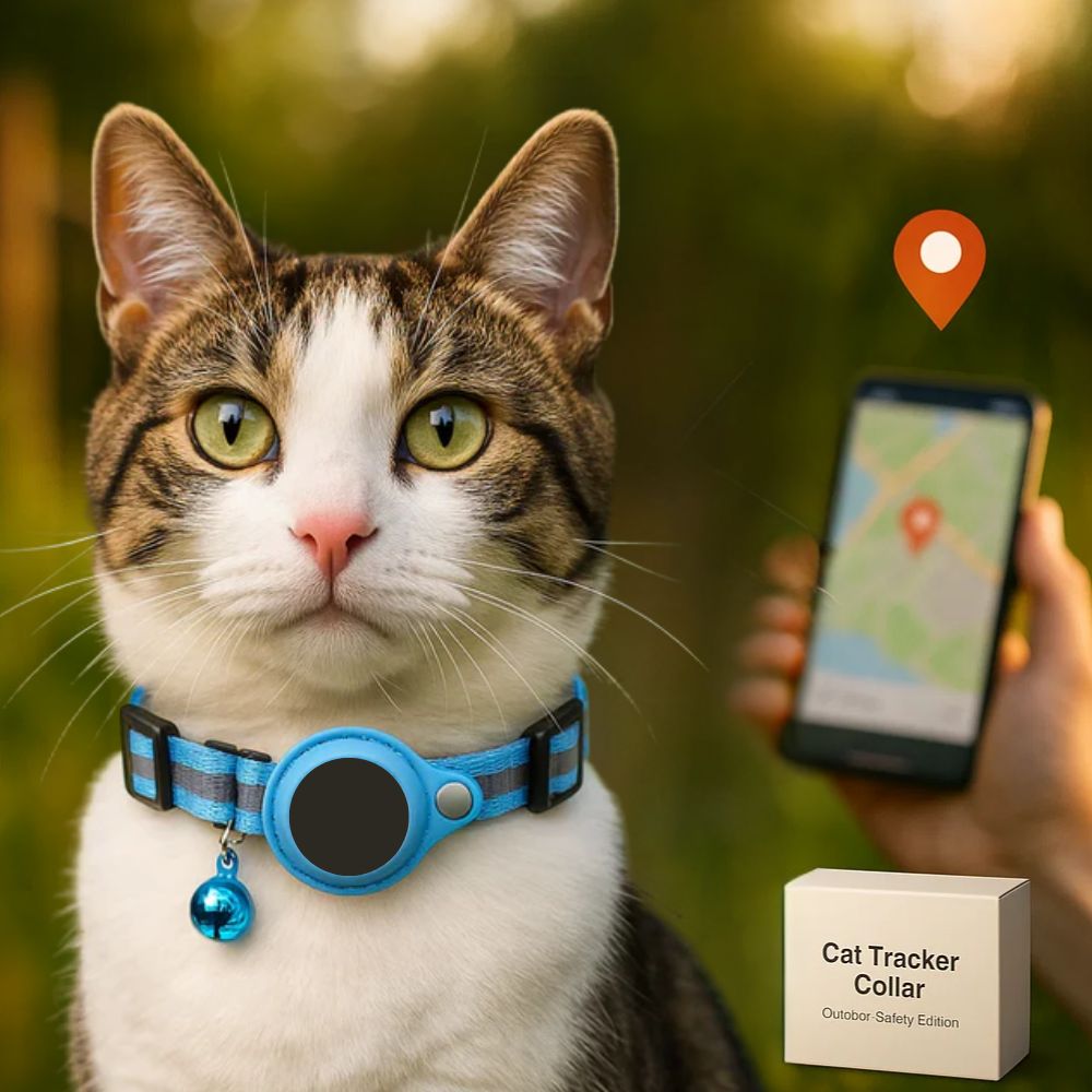 Collare GPS per Gatti Riflettente a Rilascio Rapido per Visibilità