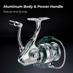 بكرة صيد دوارة PetprovacNautiX للمياه المالحة بجسم من الألمنيوم