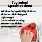 ClearMag Two-Sided Magnetic Window Cleaning Set For 3-8mm Glass