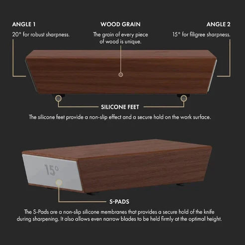 Pengasah Pisau Bergulir Grit Berganda EdgeFlow untuk Dapur Memulihkan Bilah Tajam