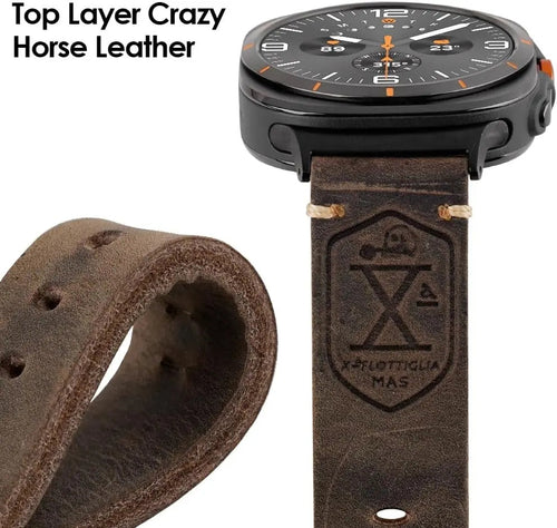 Samsung Watch Ultra için Vintage Görünümlü Ardentora Deri Kordon