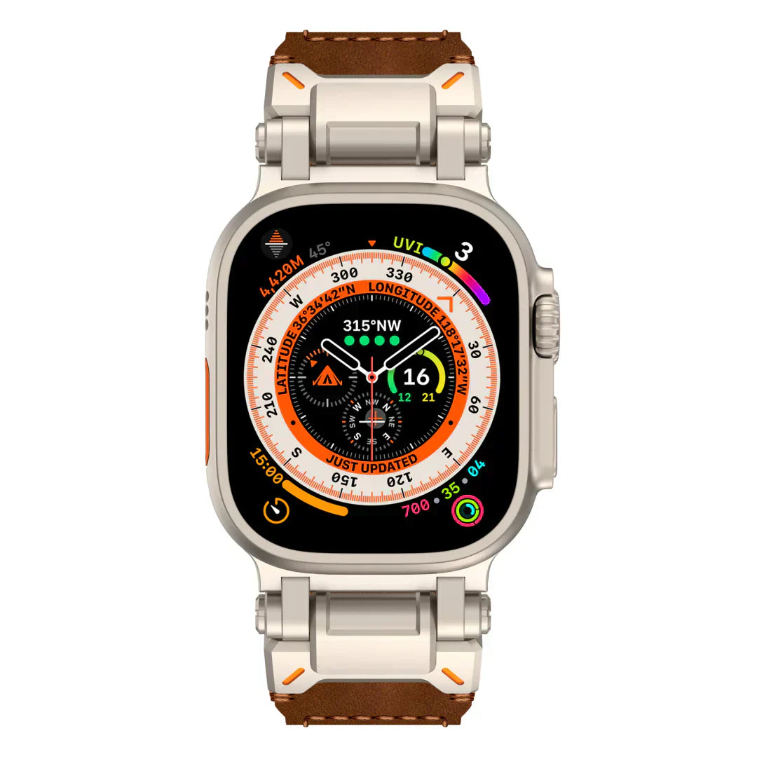 Kenvor Leather Strap with Titanium Connector for Apple Watch | Petprovac