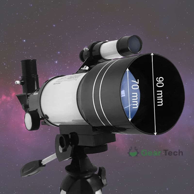 Professional Astronomical Telescope 70mm Aperture, 300mm Focal Length With Easy Setup For Stargazing And Nature