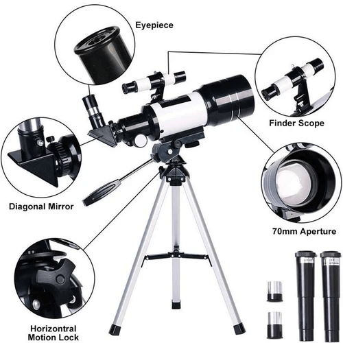 Telescopio portatile Moonwatcher con zoom 150x e treppiede