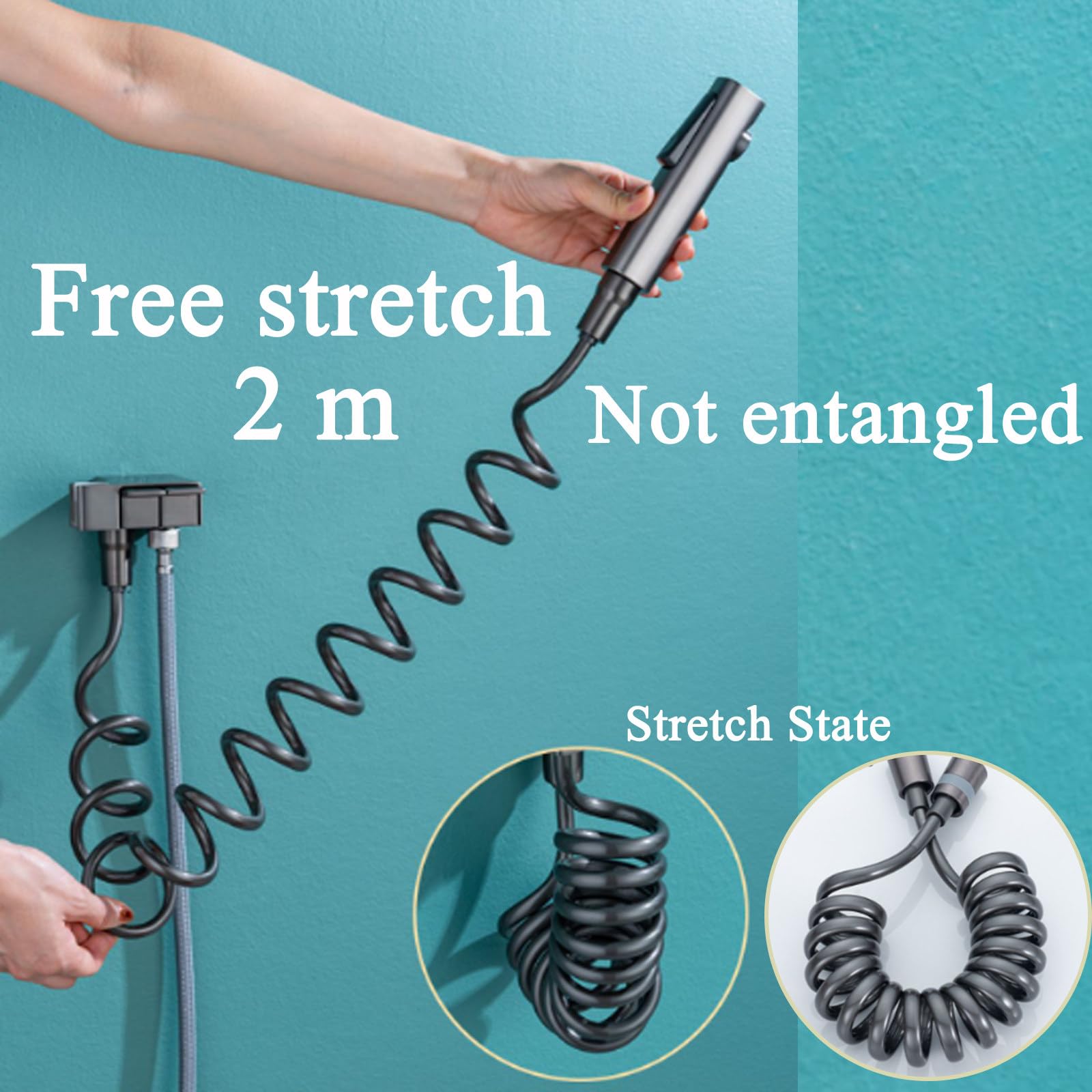 AquaKey | Regulowany przenośny bidet z kontrolami w stylu fortepianu do toalety | Petprovac