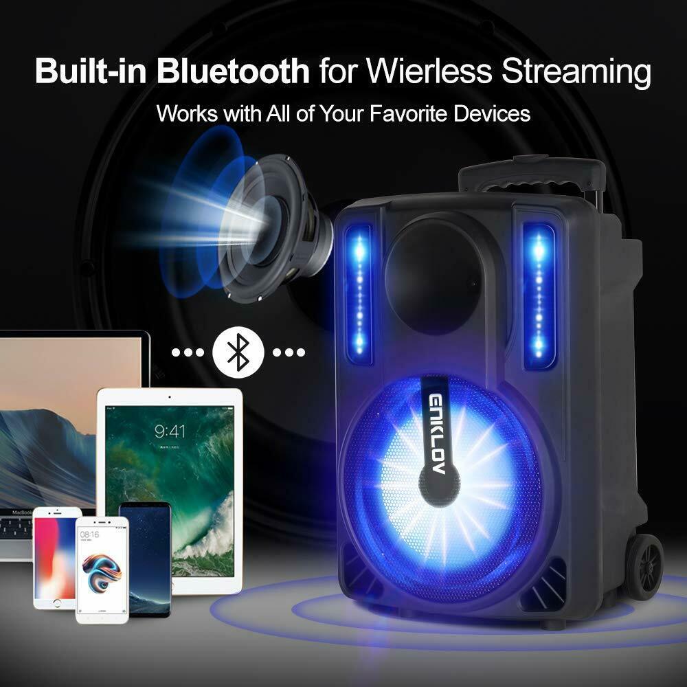 VibeMax Bærbart Karaokeanlæg med Hjul og Trådløs Forbindelse