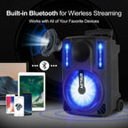 VibeMax Bærbart Karaokeanlæg med Hjul og Trådløs Forbindelse