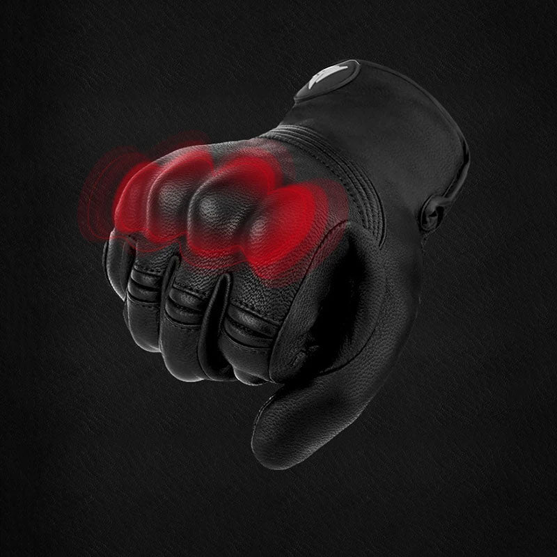 Guantes de cuero para motocicleta VeloGuard, compatibles con pantalla táctil, cálidos y duraderos | Petprovac