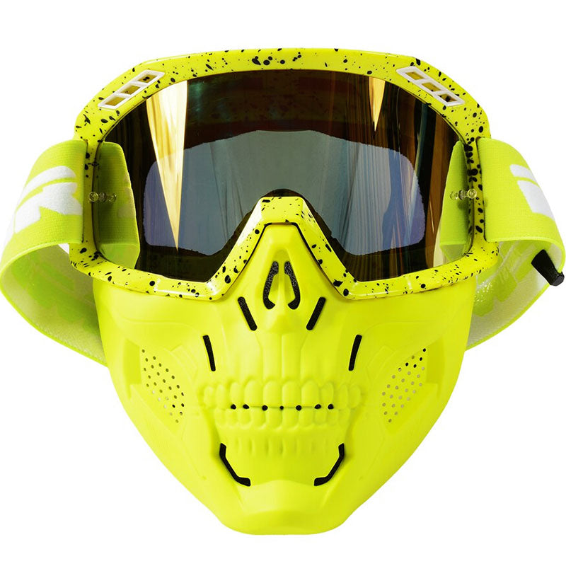 Mascarilla de Calavera para Motociclistas con Lente Resistente a Impactos