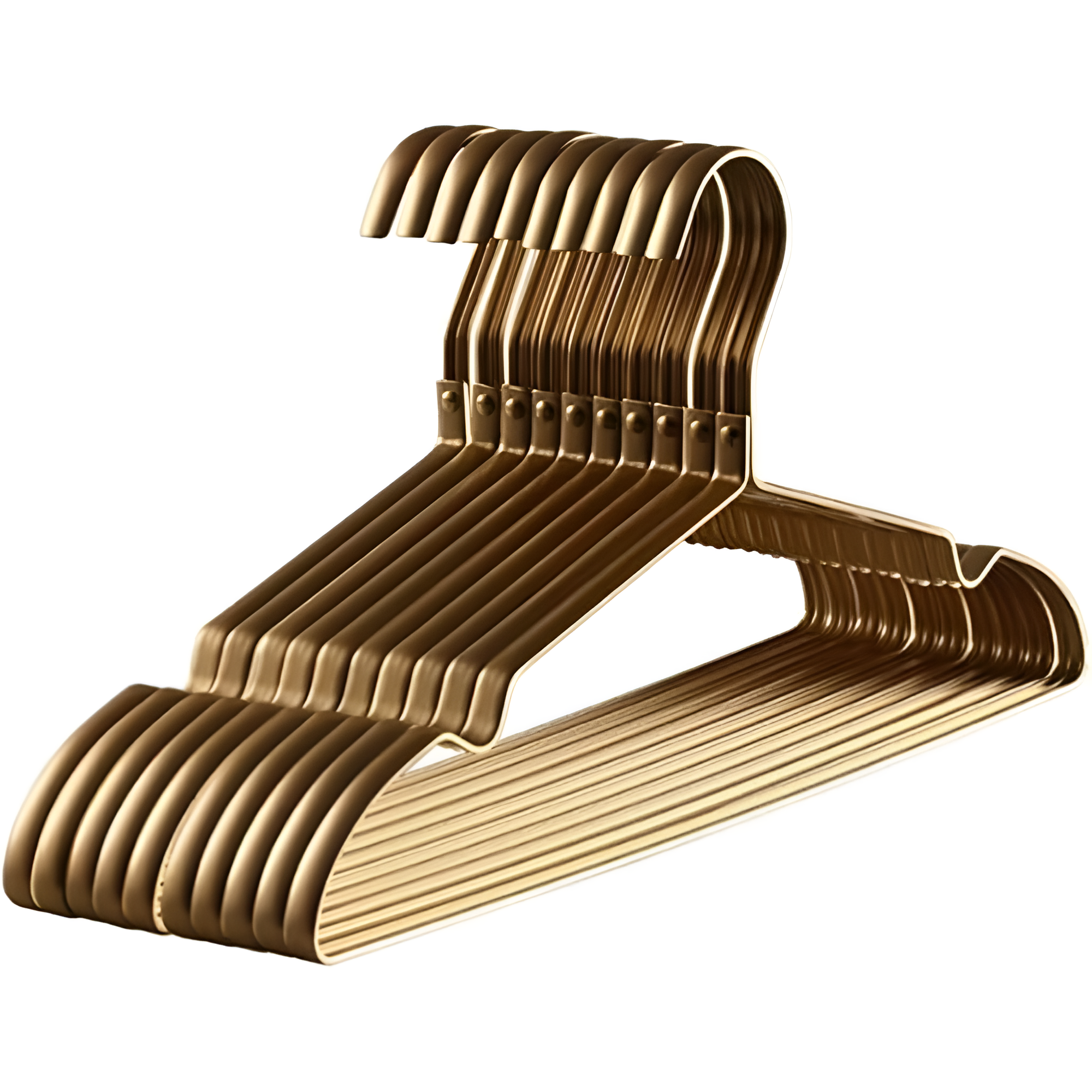 Perchas antideslizantes de aluminio NovaLuxe para organización de armarios que ahorra espacio