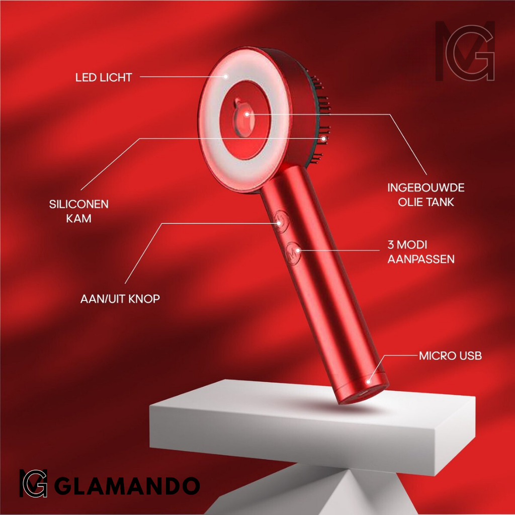 VitaPulse Hovedbundsmassager med Lysterapi og Justerbare Hastigheder