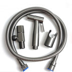 Nuvoro | Hygienický ruční bidetový rozprašovač na toaletu z nerezové oceli v barvě gunmetal šedá | Petprovac