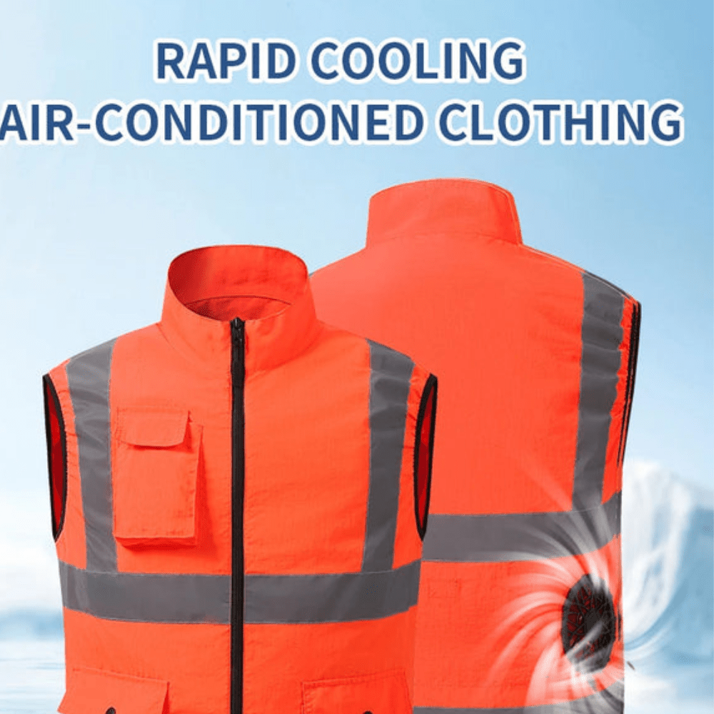 Cooling vest with fan system for pleasant work comfort