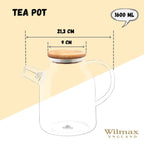 Wilmax termoglas tekande 54 oz, komfurssikker til teelskere