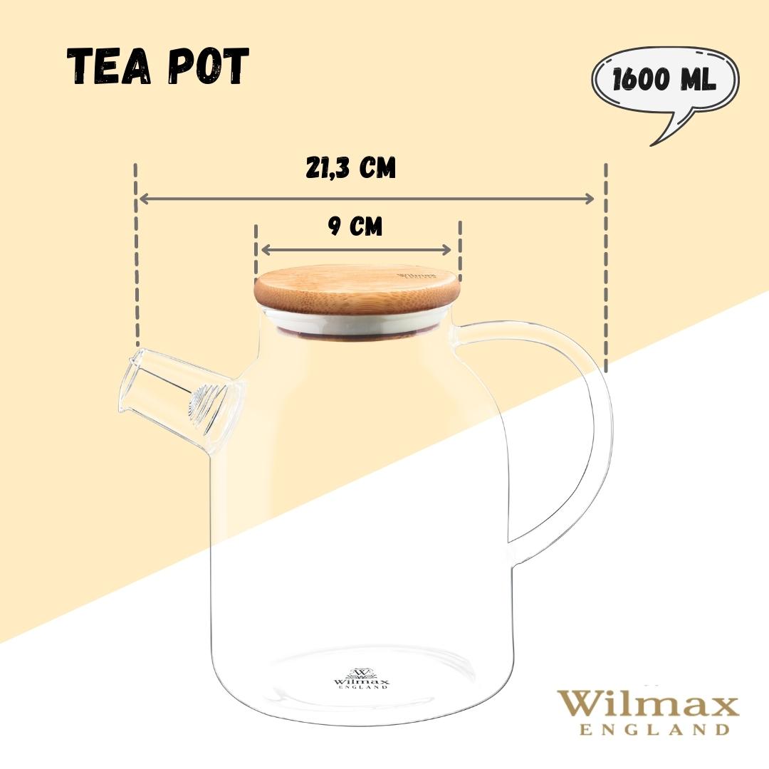Wilmax termoglas tekande 54 oz, komfurssikker til teelskere